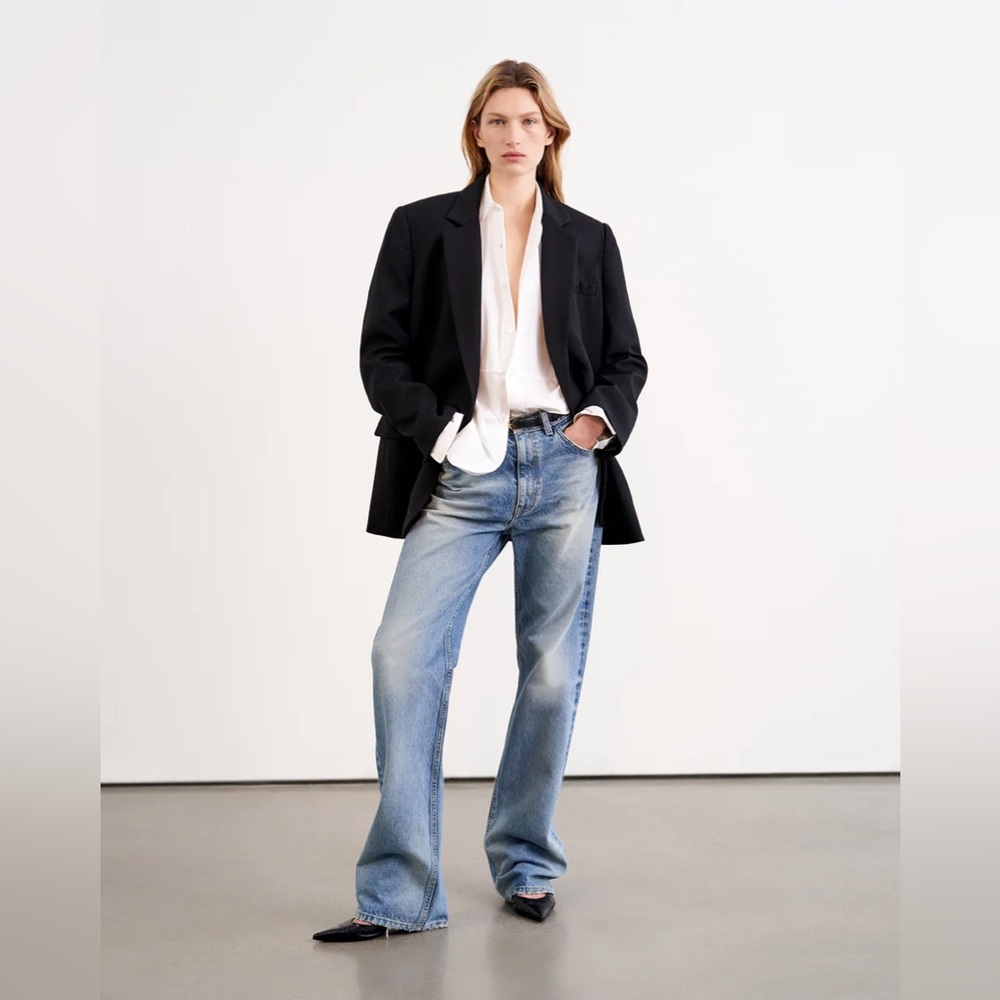 Nili Lotan Light Wash Blue Straight-Leg Jeans